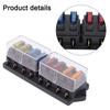 8 Gang Fuse Block for For 12v/24V Systems Sturdy Construction with Clear Cover and Quick Installation Features