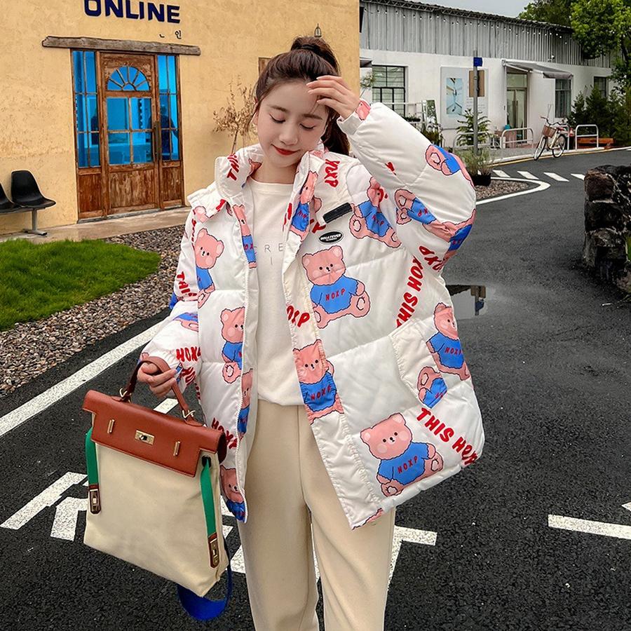 New Workwear Cotton Jacket for Women Winter Warm Hood Windproof Plus Size Loose Thick Casual Fashion Outerwear