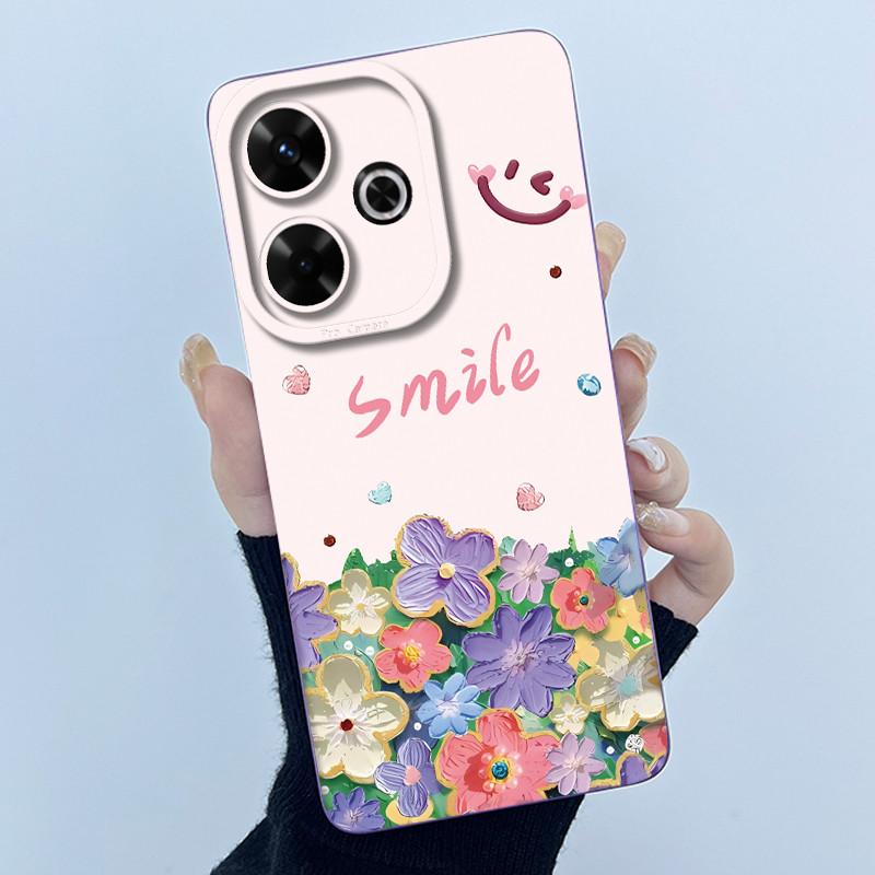 Hülle Für Xiaomi Poco M6 4G Redmi 13 4G 13 5G Niedlicher Panda Süße Mädchen Katzen Silikon Weiche Rückabdeckung Stoßstange Schlanke Schutzhülle