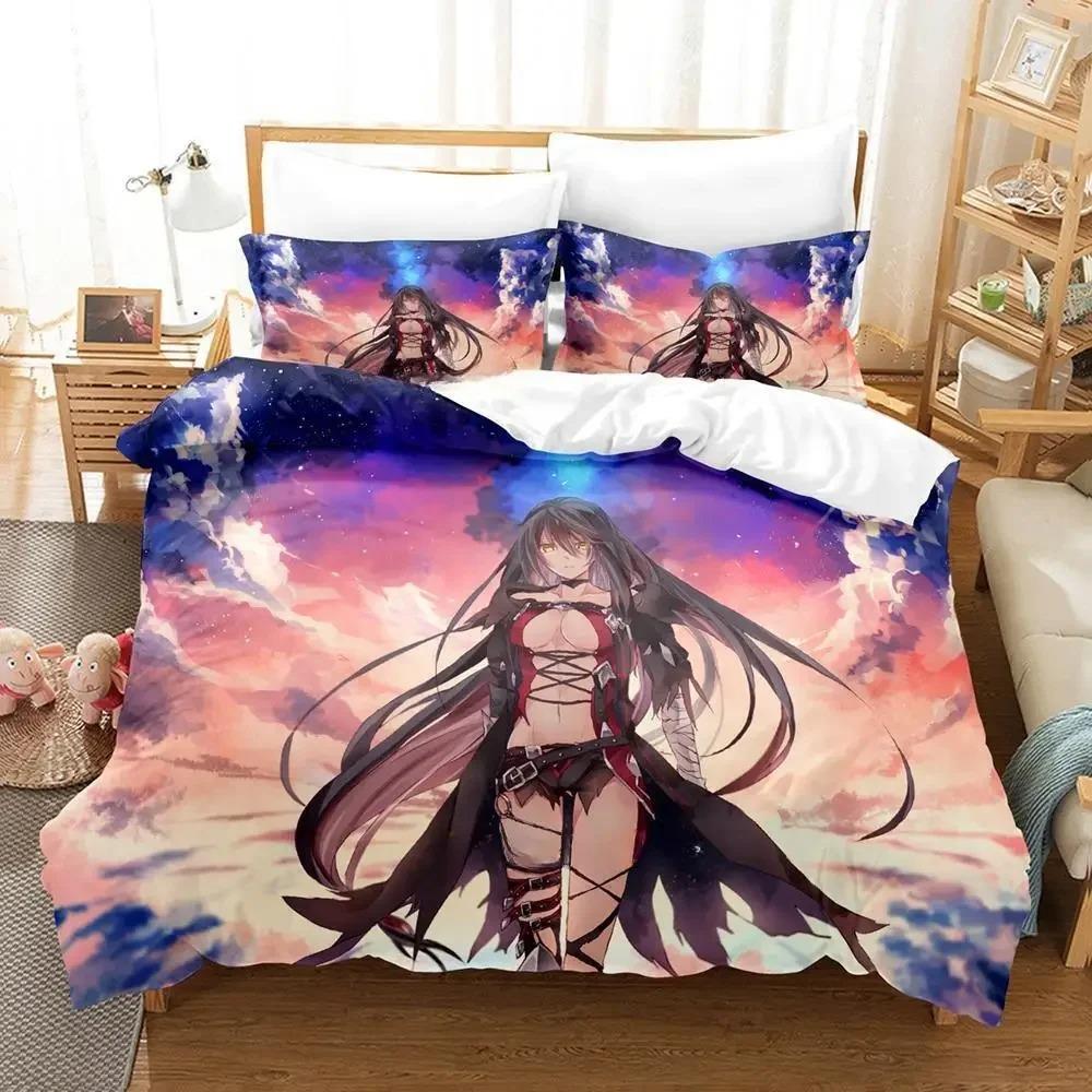 Comfortable Anime Print Duvet Cover Set With Duvet Cover And Pillowcases Single Twin Full Queen King Sizes For Adults And Kids