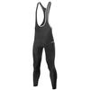 Santic Men's Cycling Bib Pants, Fleece-Lined, Long Cycling Wear, Padded Cycling Tights, Cold and Windproof, Black, Size L