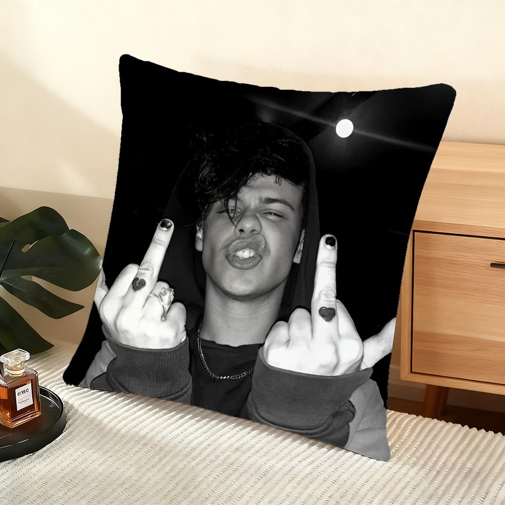 Star Y-Yungblud Cushion Cover Soft Short Plush Pillow Cover Smooth Cozy Texture Aesthetic Cushion Case Home Decor