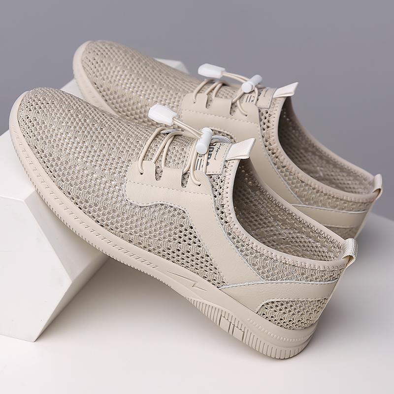 Fashion Ultra-light Loafers Non-Slip Soft-Soled Mens Mesh Casual Shoes Breathable Men Slip on Flats Comfy Summer Walking Shoes Moccasins