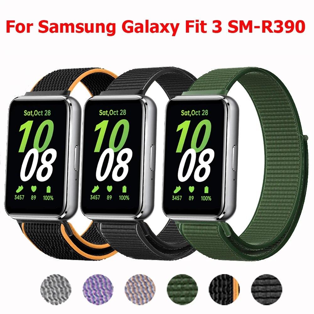Nylon Loop Strap For Samsung Galaxy Fit 3 Watch Band Bracelet For Galaxy Fit 3 Smart Wristband Replacement Correa Accessories