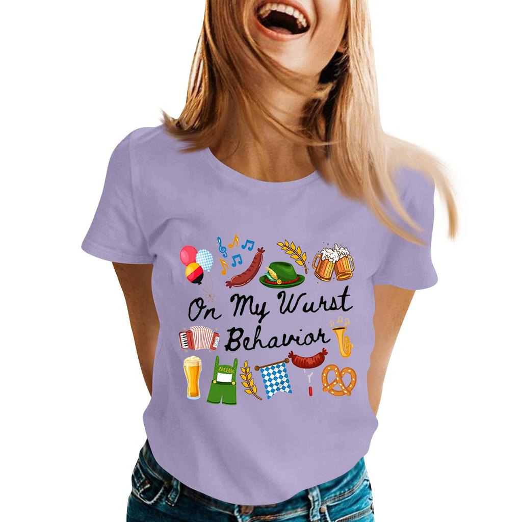Fashion Casual Unisex Letter Print T-Shirt with Festival Graphic Design - Short Sleeve Round Neck Tee for Men and Women
