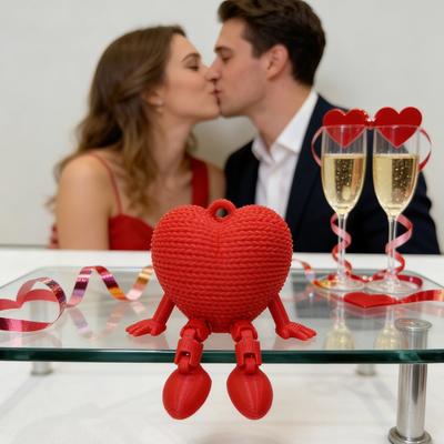 3D-gedruckte Liebesornamente Herzfiguren Kreatives Gewebtes Sitzendes Design Heimdeko Valentinstagsgeschenk Dekorative Skulpturen Desktop-Akzent