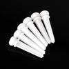 6pcs White Bone Abalone Bridge Pins+Nail Puller for Folk Guitar Replacement Accessories