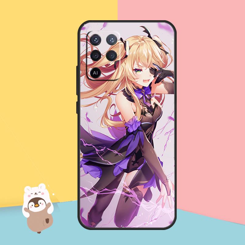 Anime Genshin Impact Fischl Phone Case For OPPO A15 A16 A5S A5 A9 A31 A53 A53S A52 A72 A83 A91 A93 A54 A74 A94 Cover