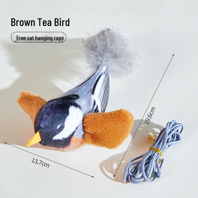 Elektrická hračka pro kočky se zvukem ptáků - Samozábavná dráždicí tyčka