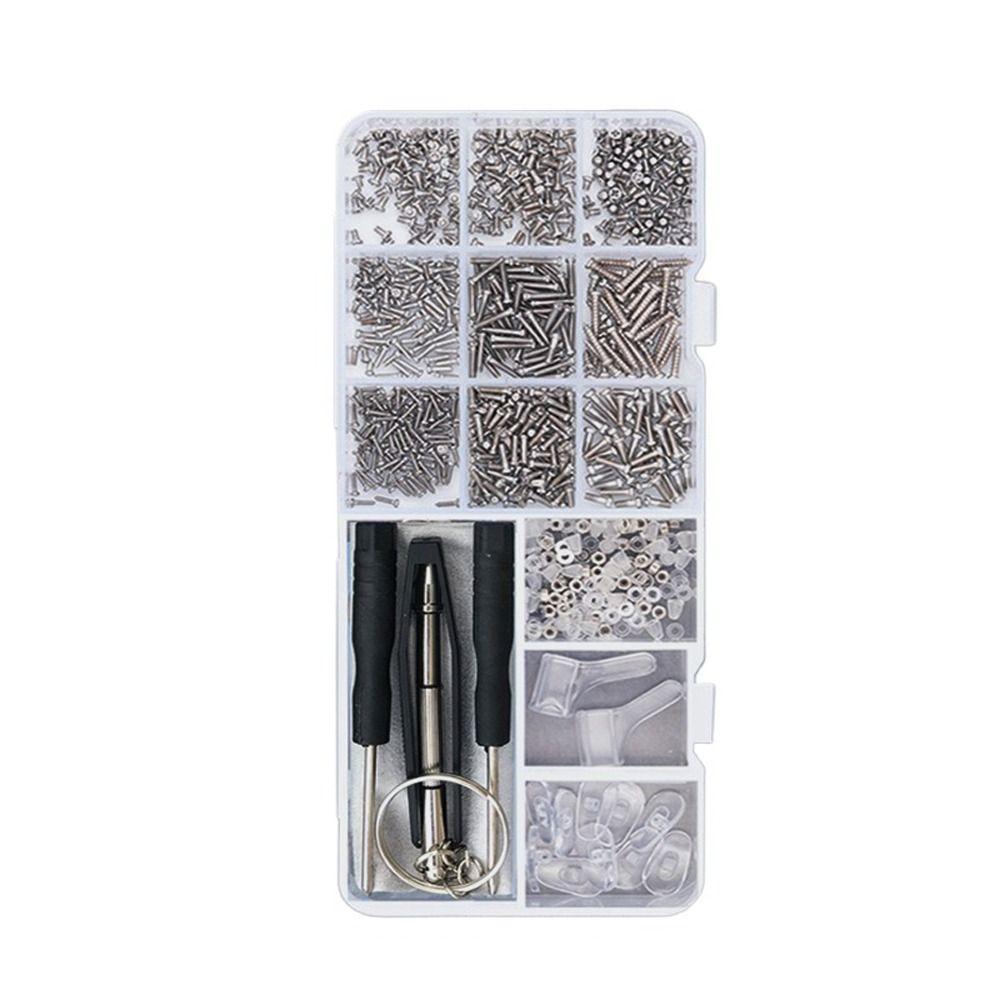 Kit With Tweezers Watch Tiny Screws Sun Glasses Nuts Eyeglass Nose Pads Sunglass Repair Tool Glasses Screws Sets Glasses Screws