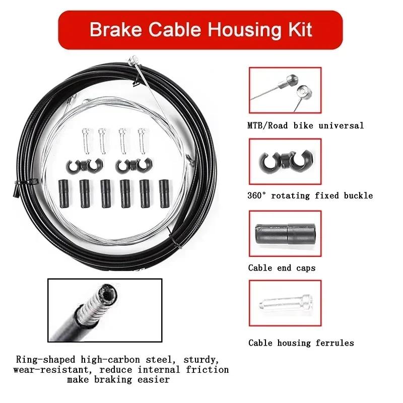 BUCKLOS Road MTB Bike Disc Brake Set IS PM Bicycle Brake Calipers Aluminum Alloy Brakes Lever with Cable 160 Rotor Cycling Parts