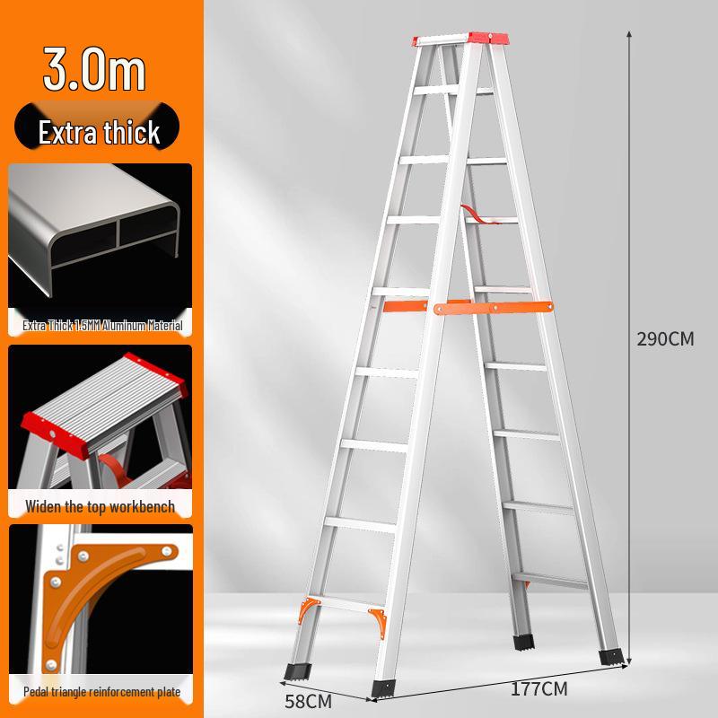 Ruiyang Aluminum Alloy Portable 2m A-frame Folding Ladder