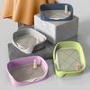 Plastic Dog Potty Tray Heightened Fence With Pillar Pet Training Toliet Prevents Splash Mesh Grid Panel Dog Pee Pad Holder Tray