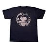 Edoten Men's 7.4 Oz. Japanese Pattern T-Shirt, Heavyweight and Durable, with Discharge Printing, Shiba Inu Hinoki Design, Black, Size 3L (2XL)