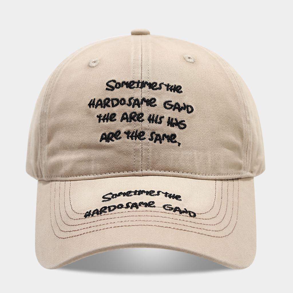 European and American Fashion Letter Embroidery Soft Top Baseball Cap Men and Women Outdoor Street Trend Versatile Leisure Sports Sun Hat