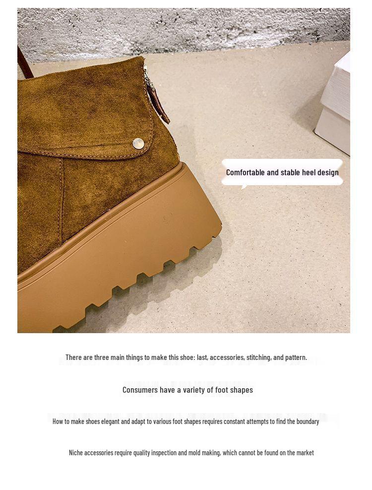 Korean Platform Thick Sole Martin Boots for Women: 2025 Autumn/Winter, Stylish & Comfortable Casual Short Boots