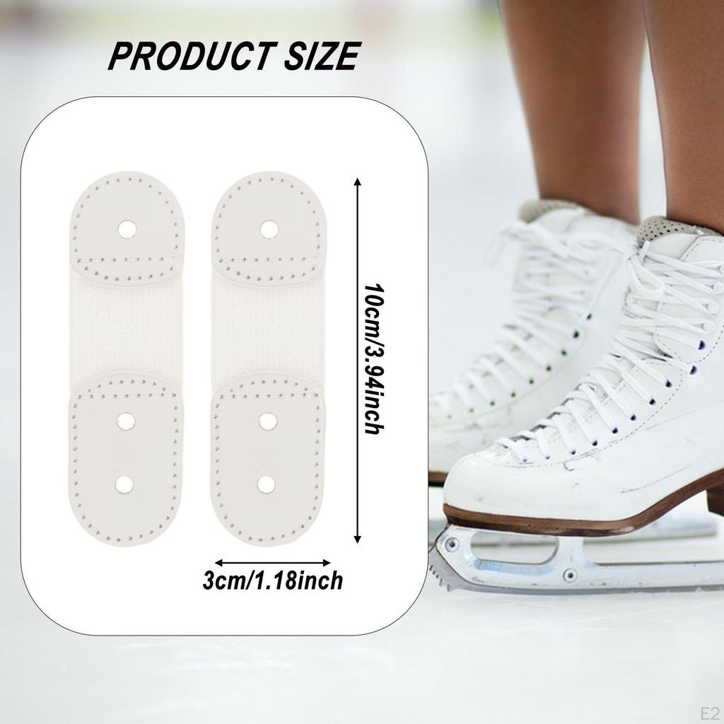 2Pcs Figure Skating Lace Straps .9in x1.2in Boots Laces Protection for Dance All Shoe Size