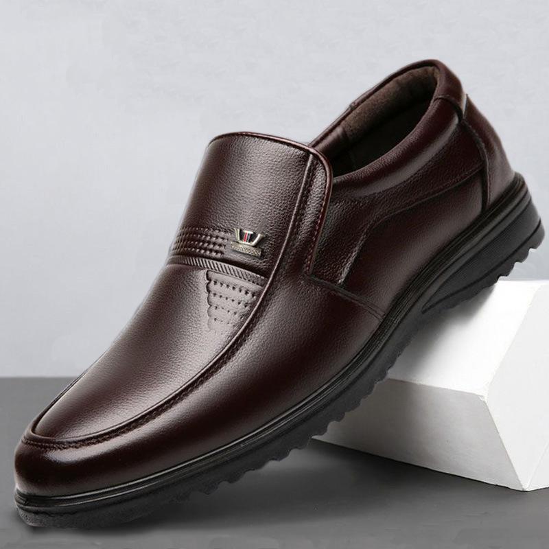 

[Crown Leather Shoes] Men s Leather Shoes Men s Casual Leather Shoes Comfortable and Breathable Men s Shoes Work Shoes Tooling Shoes Rain Shoes 44