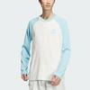 Adidas Small Logo Embroidered Color Block Long Sleeve Sports Casual Tee Men Tops Prayer-Blue JI9826