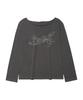 AMES-WORLDWIDE Unicorn Sheer Ls Tee Charcoal