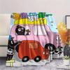 Barbapapa Poster Printed Flannel Blanket, soft throw for bedroom sofa, washable, fan merchandise, great gift.
