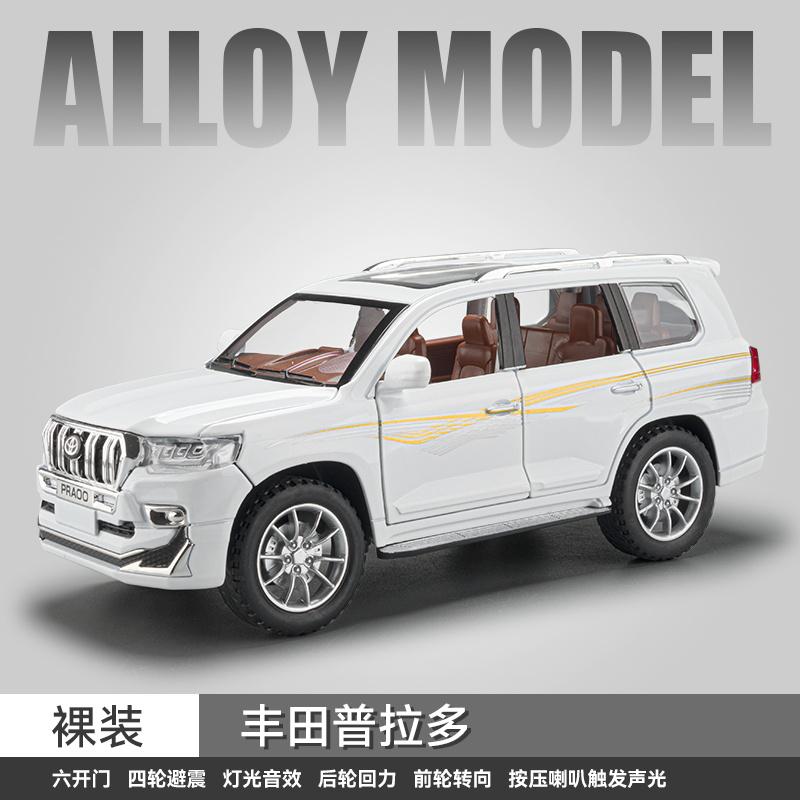 

1:24 Toyota Prado Off Road SUV Alloy Metal Diecast Model Car High Simulation Home Trendy Ornament Collection Hobby Birthday Gift белый