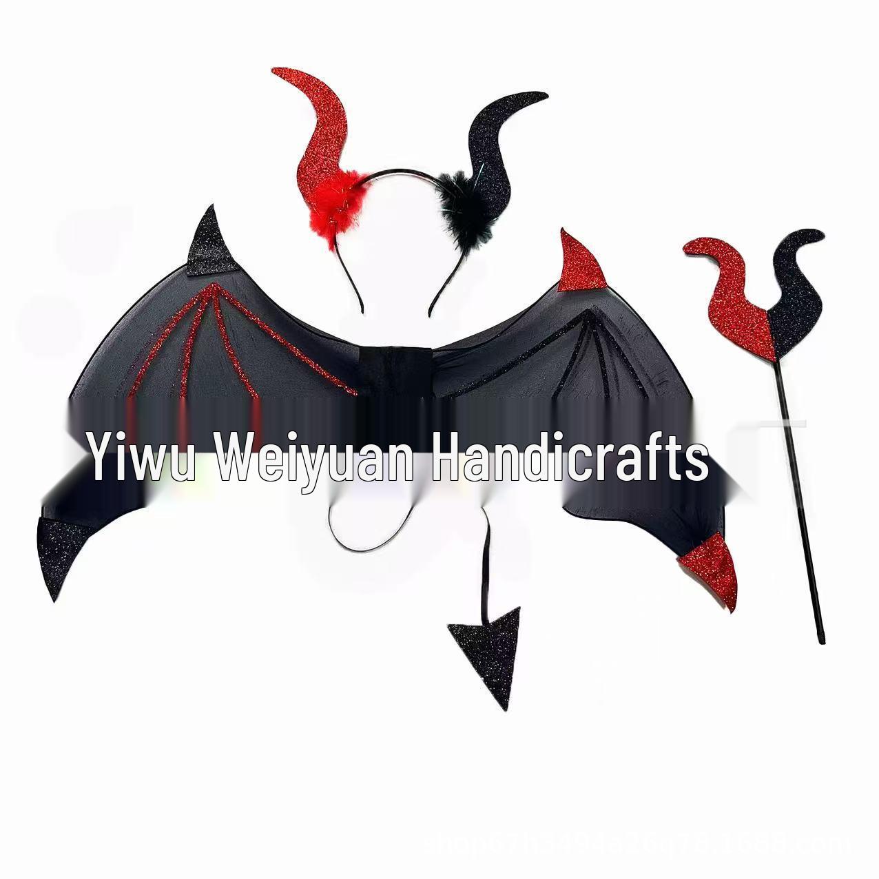 Хит продаж Набор костюмов крылья дьявола на Хэллоуин One Size