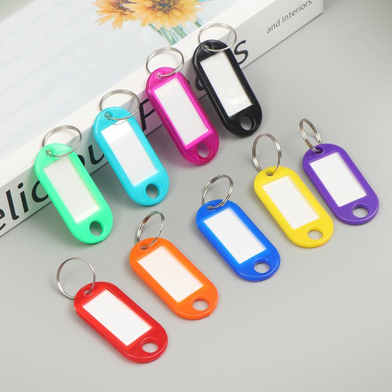 

50Pcs Random Color Key Tags Id Label Name Tags Plastic Prevent Missing Key Identifiers Luggage Bag Accessories 50pcs mixed 5 pcs