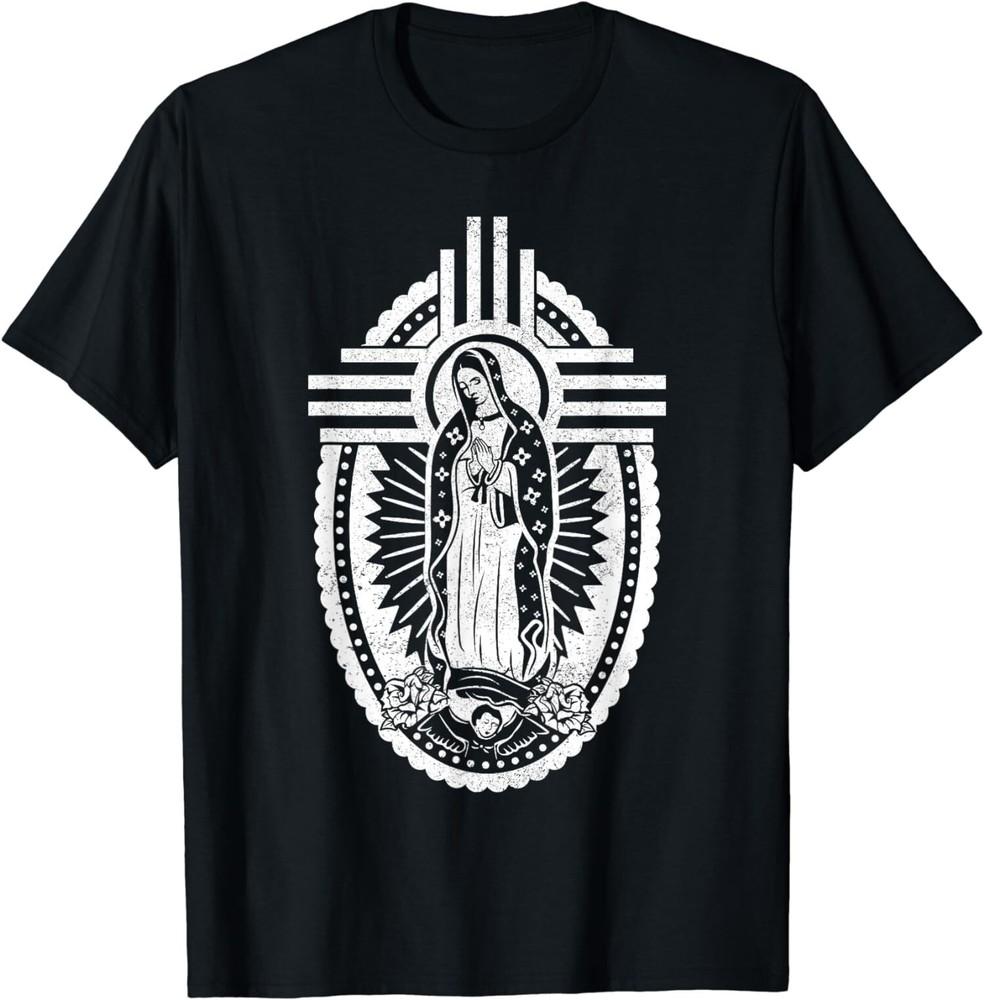 

New Limited Zia Blessed Virgin Mary Our Lady of Guadalupe, La Virgen T-Shirt Tops Tee L