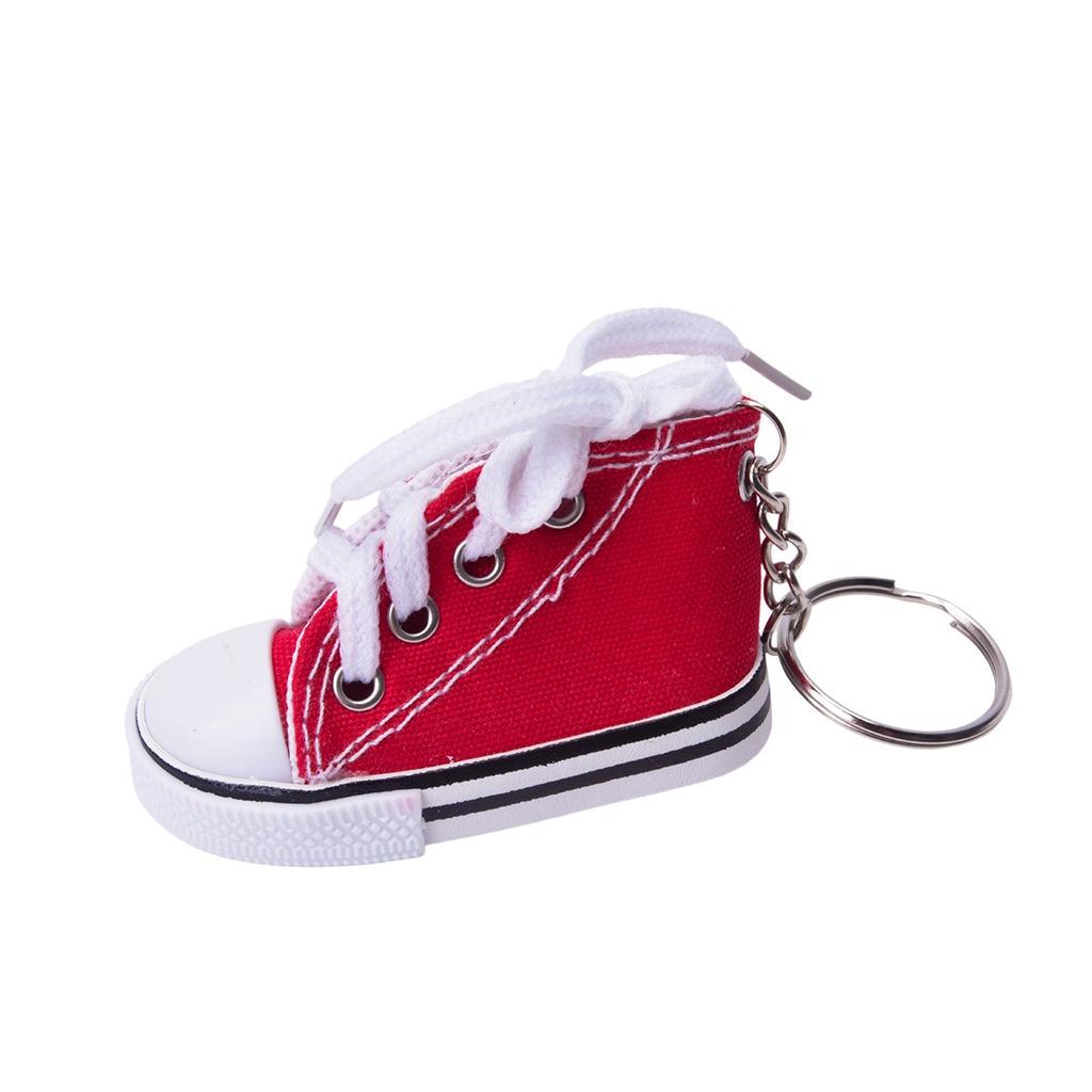 Mini canvas small shoes fashion bicycle motorcycle foot support small board shoes pendant simulation shoe keychain