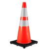 6Pack 36\" Traffic Cones, Safety Road Parking Cone with Black Weighted Base, PVC Orange Traffic Safety Cones, Hazard Cones Reflective Collars for