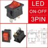10/30/100 Pcs KCD1 Snap - In Boat Rocker Switch - SPST ON - OFF, 2/3/4 Pin, 250V 6A (AC) / 125V 10A, 2P Toggle Power Snap Switch