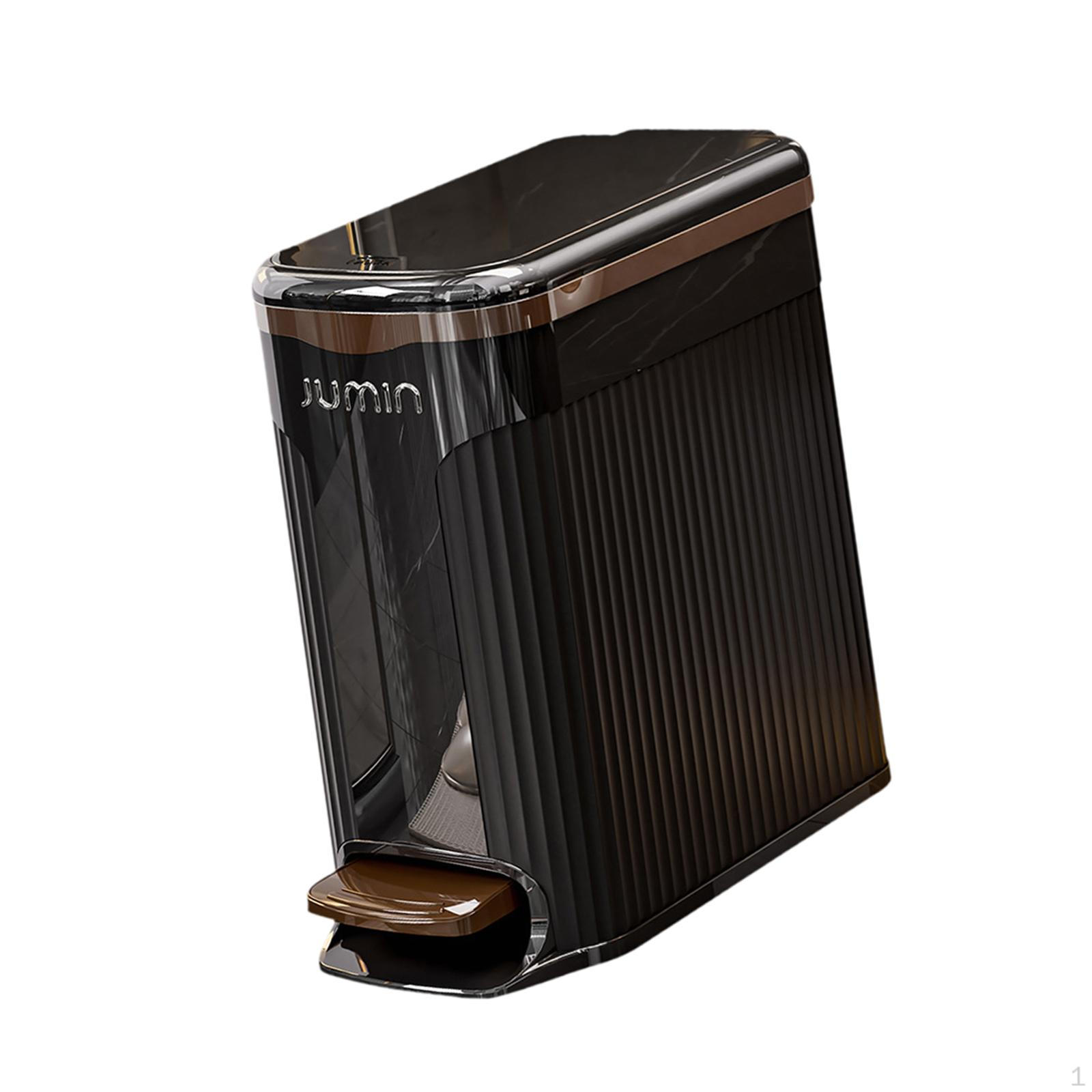 

2-in-1 Foot Pedal Bin with , Modern Design, Lighting And Lid for Closing – Ideal Kitchen, чёрный