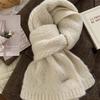 Wool Knitted Scarf for Women in Autumn and Winter New Style Korean Style Versatile High End Thickened Warm Student Scarf