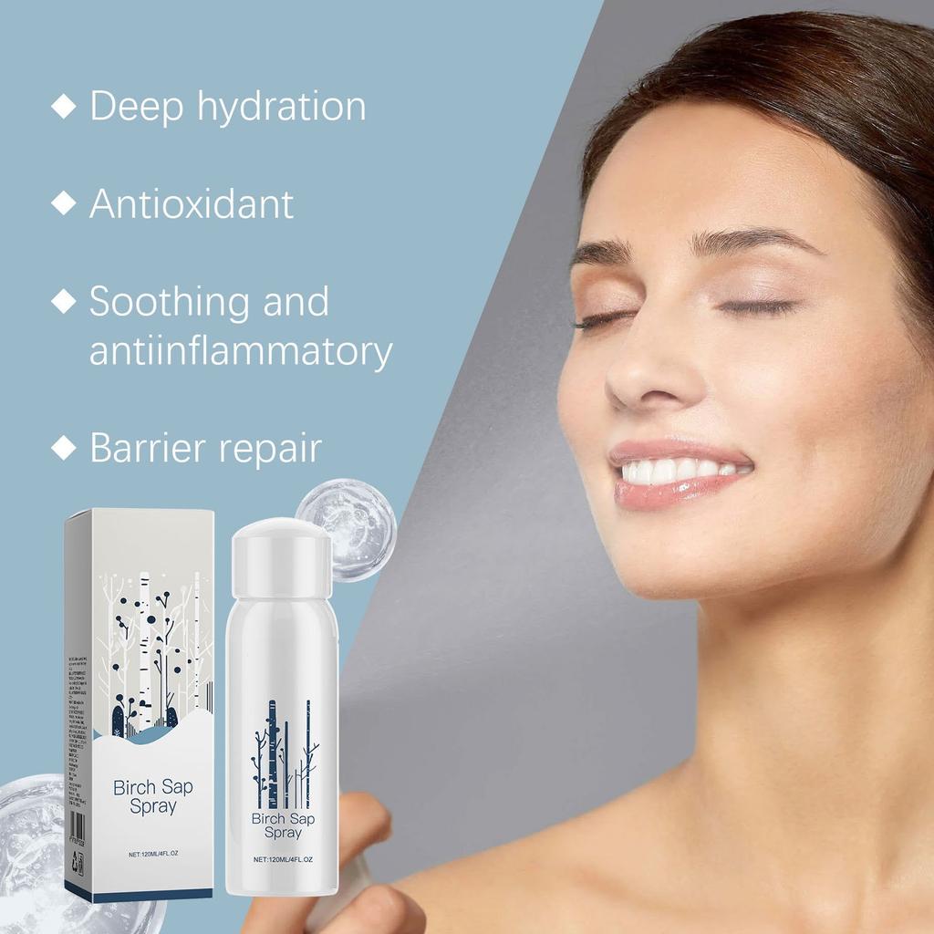 Birch Sap Spray Hydrating Nourishing Soothing Repairing Toner Pre-makeup Moisturizing Skin Care Spray 120ml