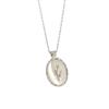 Koreanische Version Ins Nische Geometrisch Oval Tulpe Muschel Palast Königlich Sterling-Ton Anhänger Halskette Damen Geometrischer Anhänger Halskette