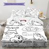 Simon's Cat Muster Bettwäsche, Steppbett Set Bettbezug Kissenbezug Zuhause Geburtstagsgeschenk (1 Bettbezug + 2 Kissenbezüge, ohne Füllung)