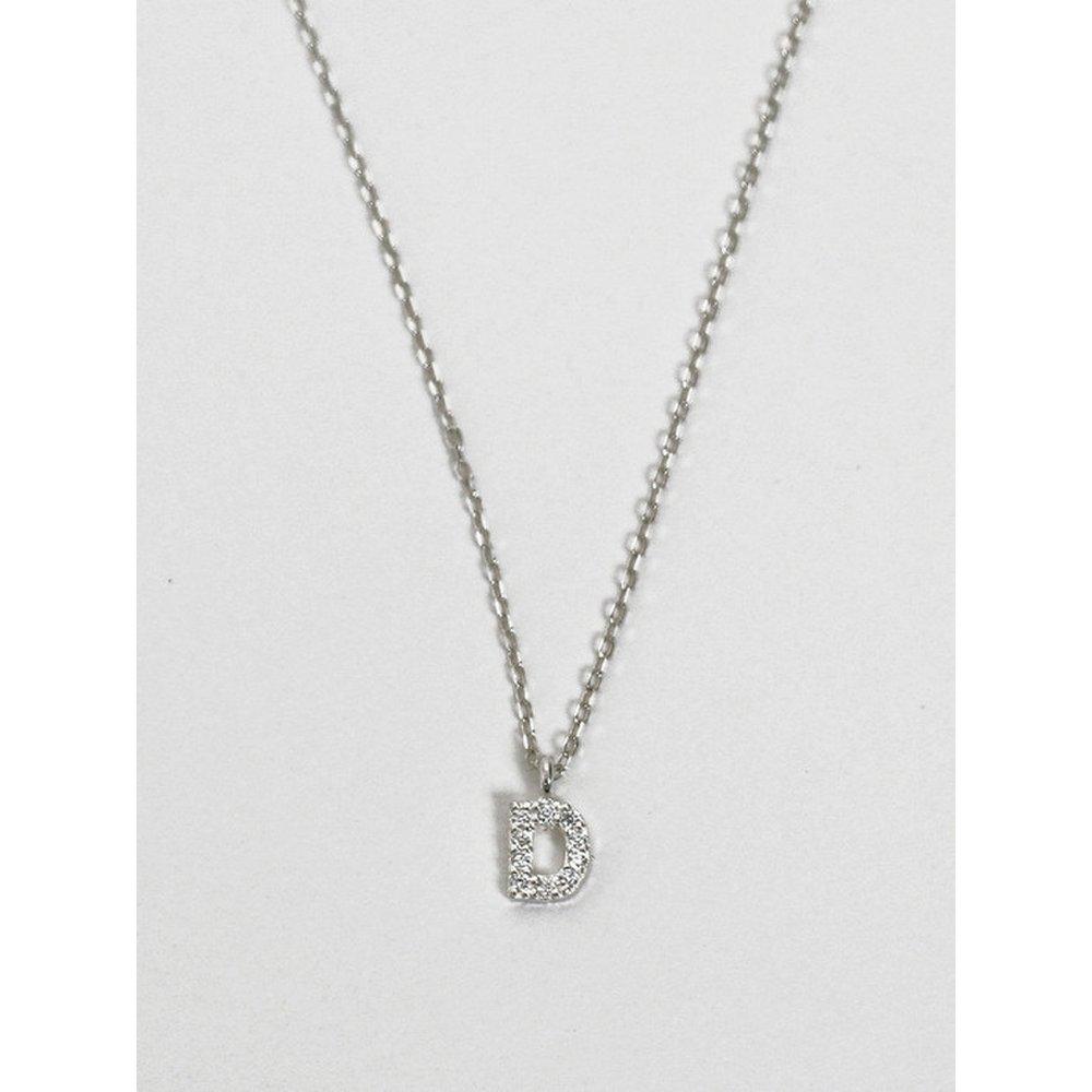 Silver Initial Cubic Necklace