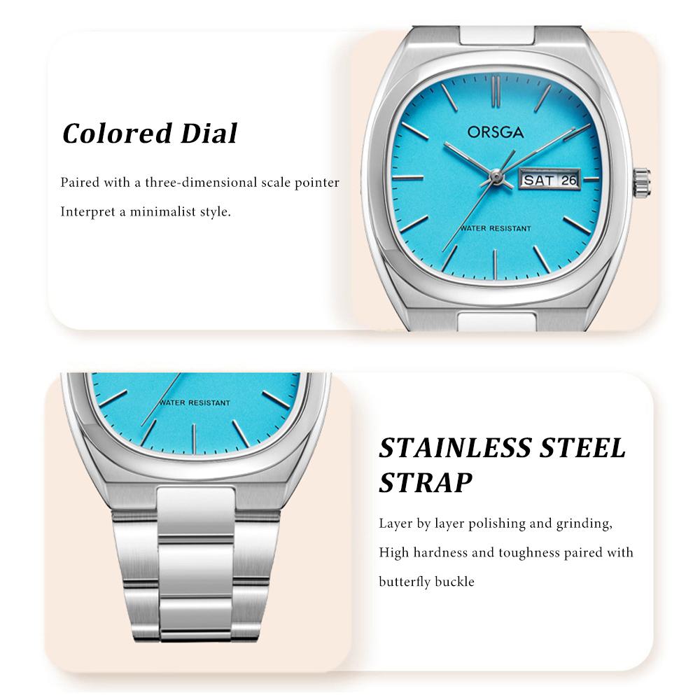 Elegant Women Wristwatch Waterproof Luminous Calendar Ladies Watch Square Stainless Steel Quartz Women's Watches Female