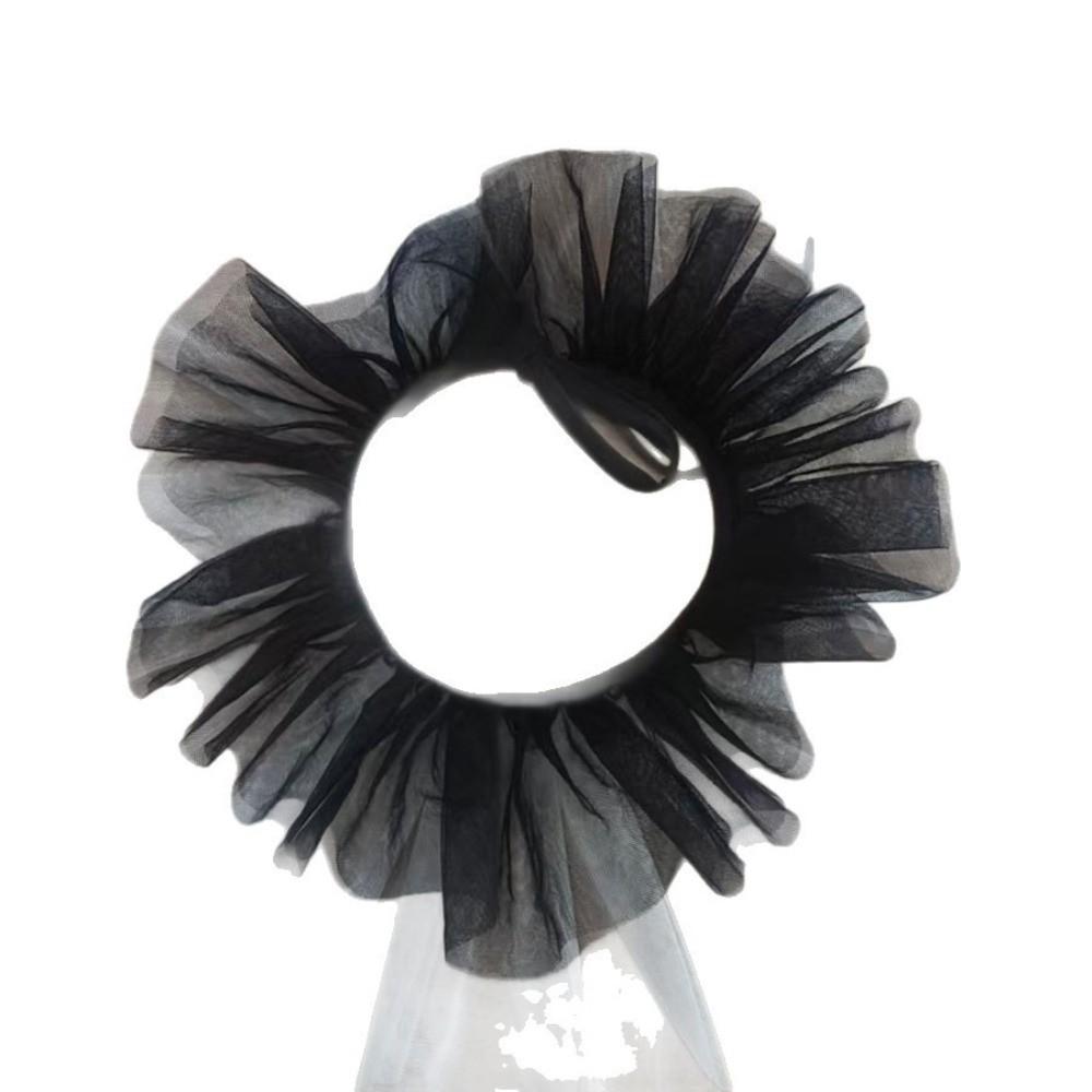 Detachable Fake Collar Shawl Ruffle Mesh Makeup Neck Shawl Vintage Neck Collar  Cosplay Event