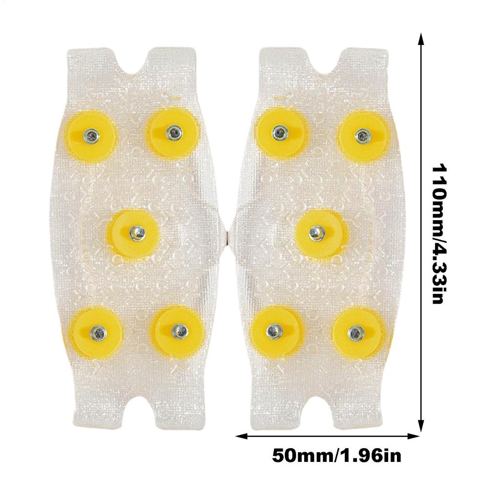 Ramponcini da Ghiaccio Cramponi in TPE Grip Trazione Ramponi Coppia Con 5 Borchie in Acciaio Coppia Invernale Ramponcini da Neve Grip Antiscivolo Per Ghiaccio Invernale