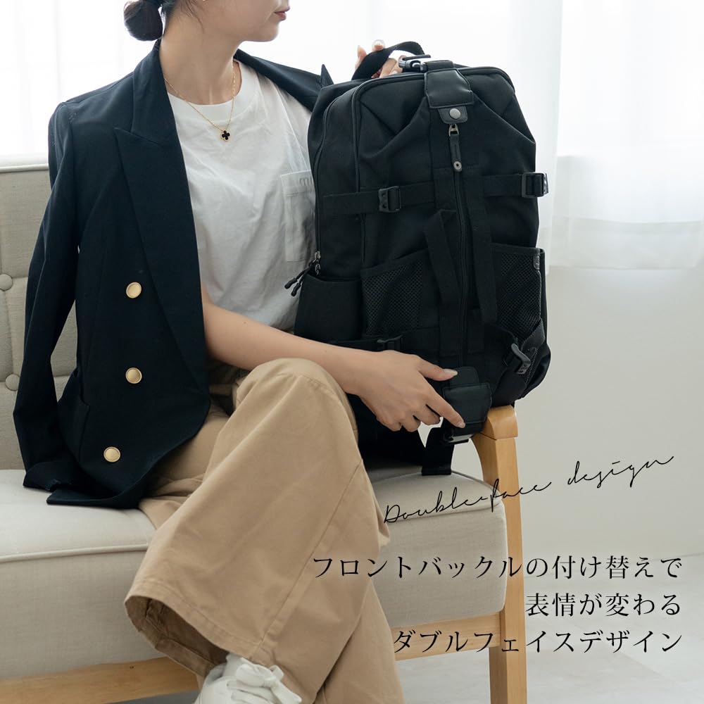 [Gerät] Cordura-Nylon-Rucksack für den Stadtgebrauch, Großes Fassungsvermögen, Für den Außenbereich, Schwarz