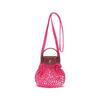 Borsa Tote Rete Le Pliage 17 Edizione San Valentino Patta Vuota Chiusura a Bottone Bordo in Cotone e Pelle Mini 10139HVHP73