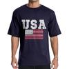 Aiyino Mens USA Flag Graphic Tee Patriotic American Short Sleeve T-Shirt