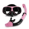 Wave Pro Snorkel Set: Silicone Dry Snorkel & Large Frame Prescription Diving Mask