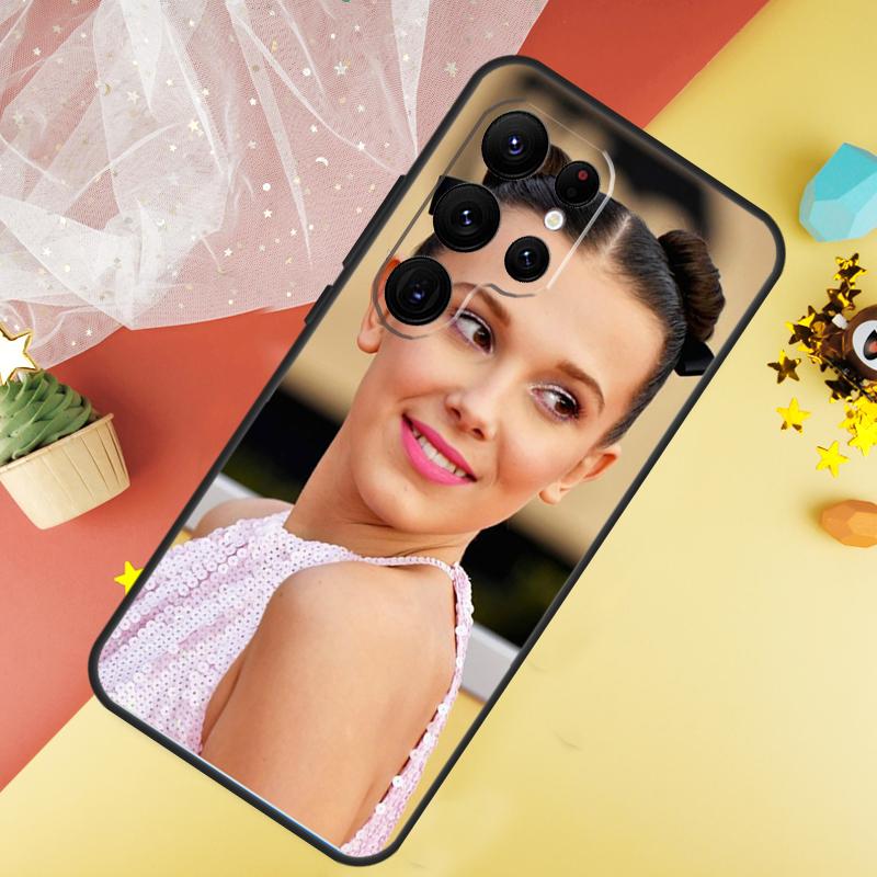 Millie Bobby Brown Case For Samsung Galaxy S23 Ultra S24 S22 S20 S21 FE Note 10 20 Ultra S8 S9 S10 Plus Cover