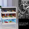 Hot Wheels Vitrine, Matchbox Spielzeugautos Organizer, Aufbewahrung, 1/64 Maßstab Diecast Modellautos, Diorama Garage mit Lichtern und Staubdichtem Design (Schwarz)