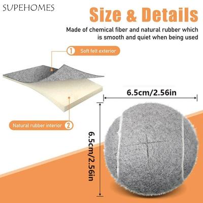 4PCS/set Tennis Balls Shape Chair Leg Floor Protector Floor Protection Nonslip Table Leg Cover Anti-Noise Thicken Stool Leg Cap
