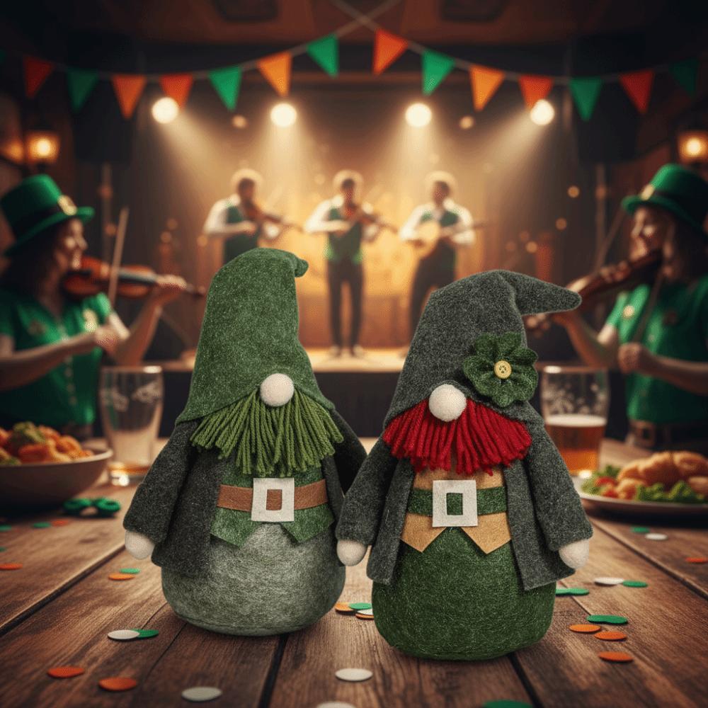 Green Faceless Old Man Doll Fashion Plush Ornaments Irish Day Dwarf Doll  Patrick's Day Celebration