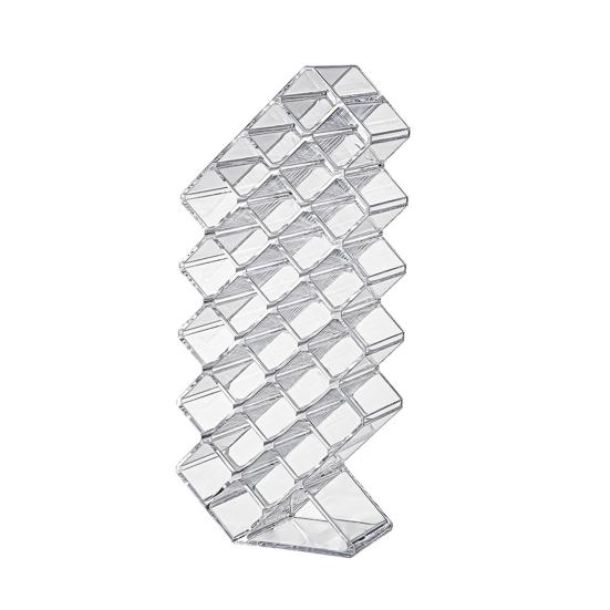 Organizador de Batom Empilhável com 16 ou 28 Compartimentos Suporte para Batom Torre de Acrílico Transparente Suporte para Armazenamento de Gloss para Bancada Cômoda